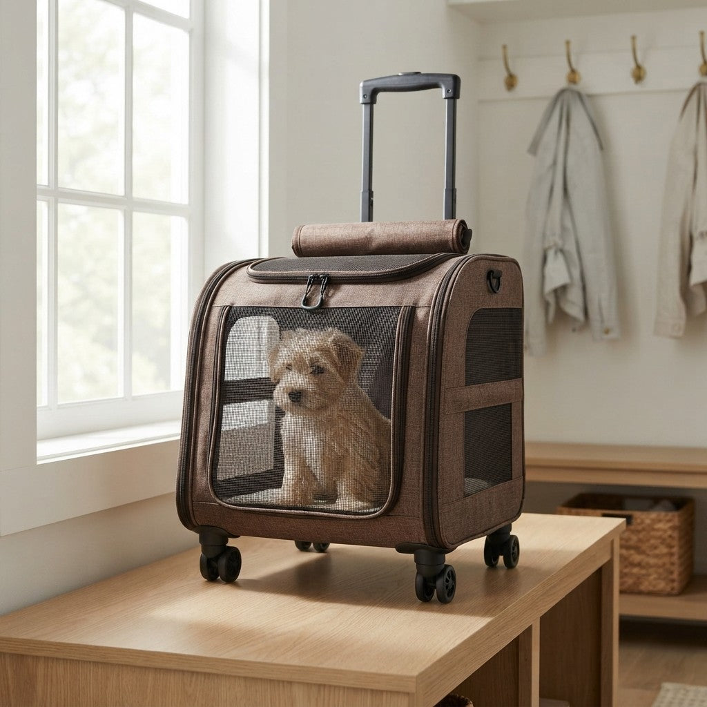 The Jet-Set Paws Rolling Pet Carrier