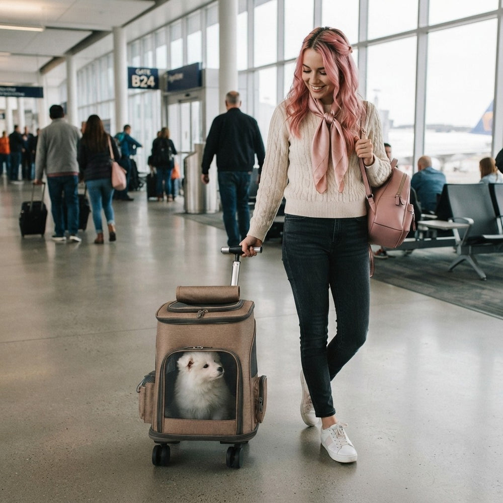 The Jet-Set Paws Rolling Pet Carrier