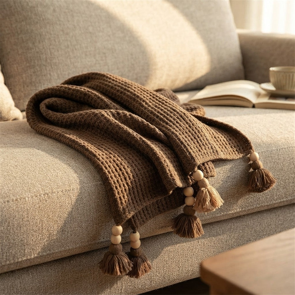 The Cozy Crush Pom-Pom Knit Throw