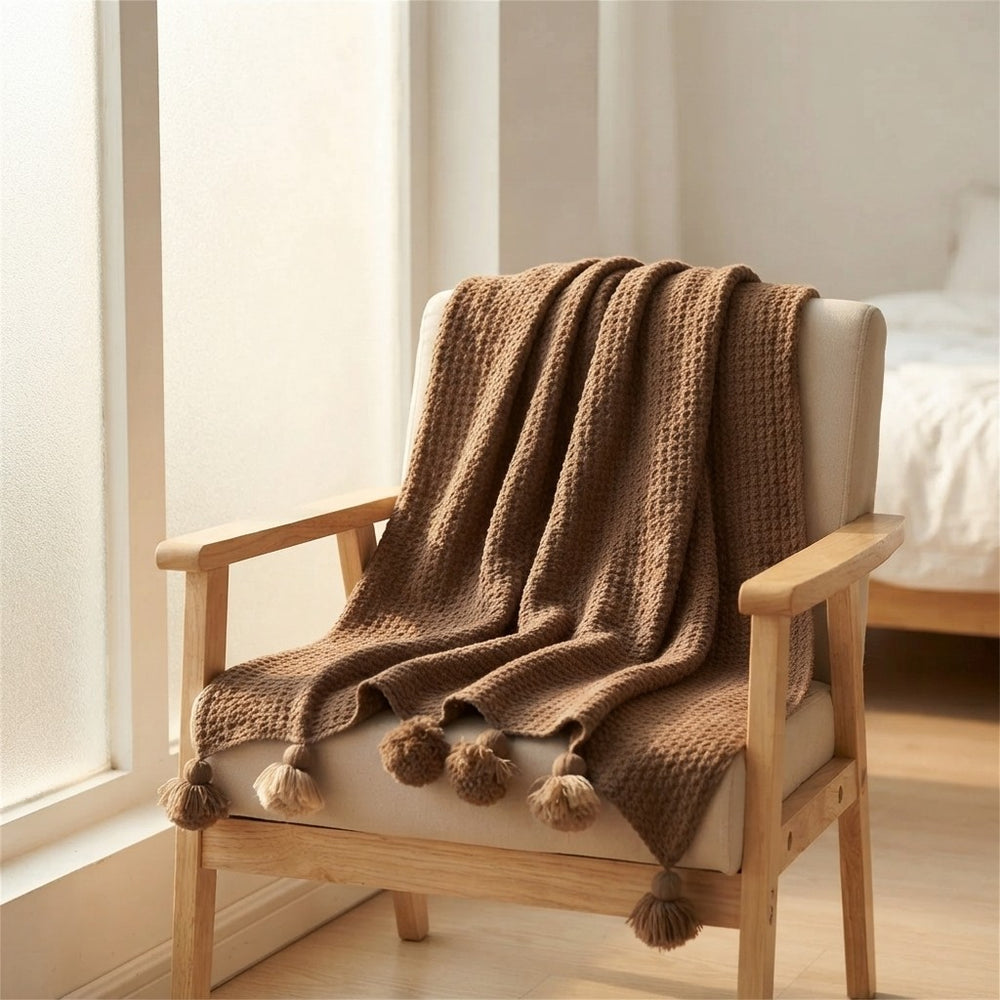 The Cozy Crush Pom-Pom Knit Throw