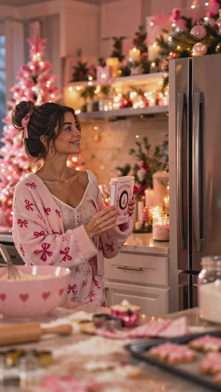 The Pink Christmas Spin & Glow Music Magnet